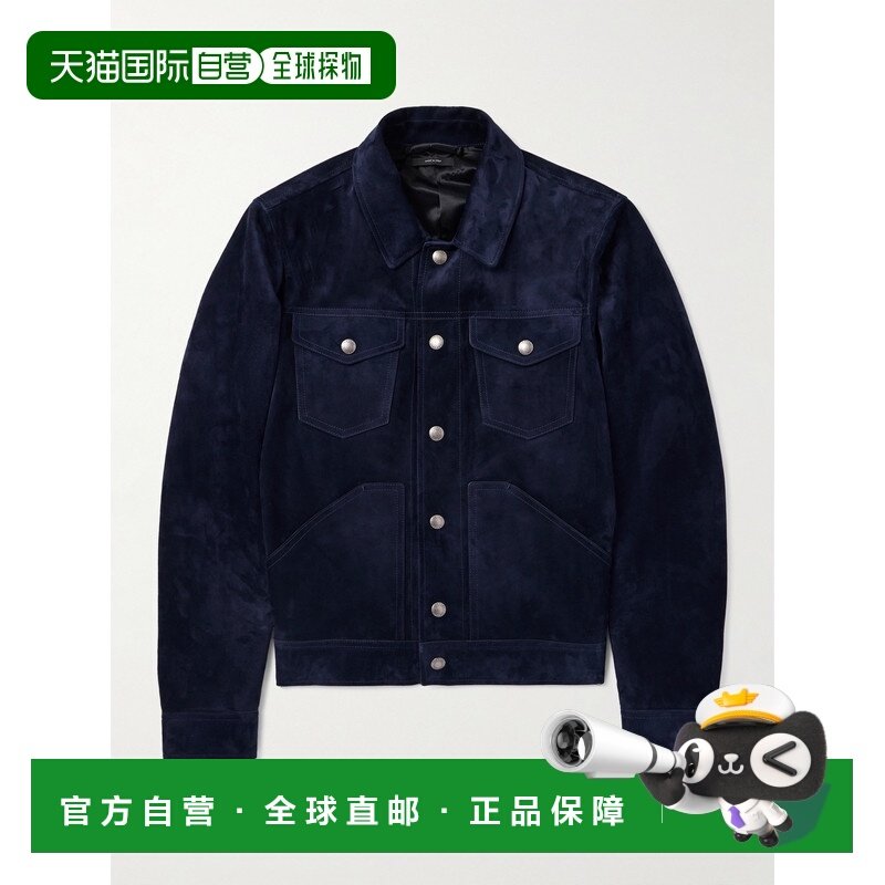 1h可退 潮奢 Tom Ford 汤姆 福特 男士 修身绒面革夹克 LBI001LMS