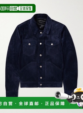 1h可退 潮奢 Tom Ford 汤姆 福特 男士 修身绒面革夹克 LBI001LMS