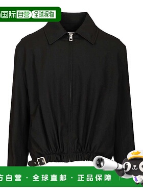 LOEWE 男士夹克 H526Y03WCO1100 AW2025 黑色 羊毛腰带夹克