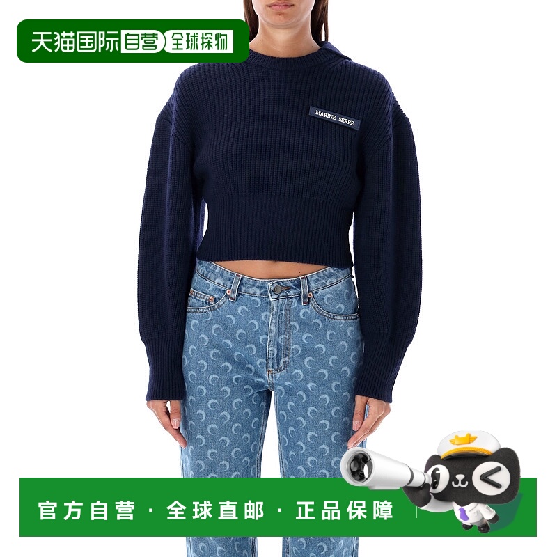 1h可退 MARINE SERRE 女士针织毛衣 WTK027ACKNI0525BL90 AW2024