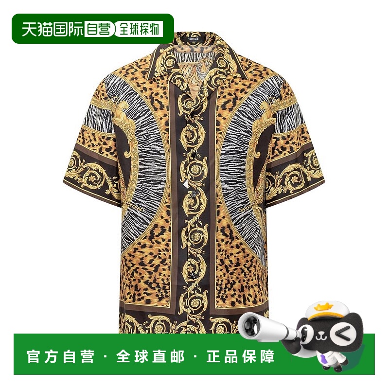 1h可退 VERSACE 男士衬衫 1A1579210039265E670 AW2025 黑色