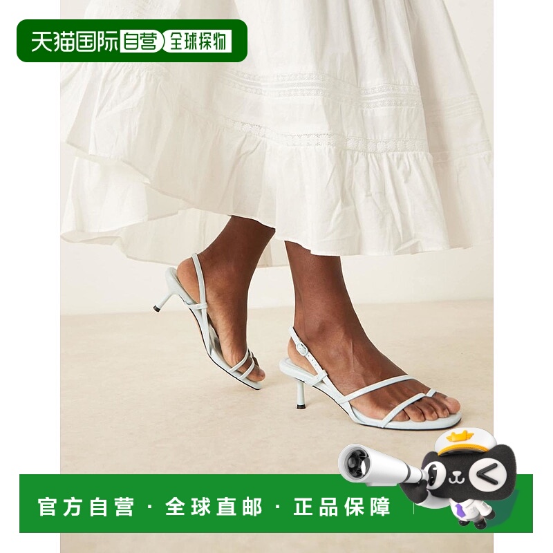 1h可退 潮奢 ASOS 女士 Hopscotch minimal 设计小跟露跟凉鞋(浅)
