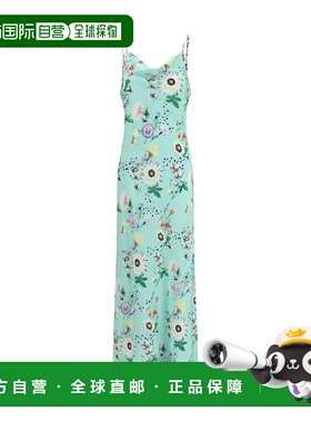 1h可退 潮奢 Rabanne 女士 链条细节花朵长款连衣裙 26PCRO028PO0