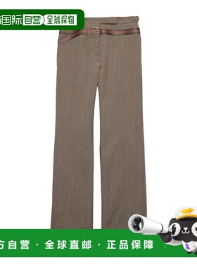 PRADA 女士休闲裤 P242J16NOSOOOF0572 SS2025灰色阔腿裤直筒裤