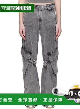 1h可退 潮奢 Acne Studios 艾克妮 女士 灰色工装裤 AK0866直筒裤