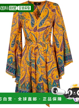 1h可退 ETRO 女士连衣裙 WRHA0523AKG16X0851 SS2026 黄色 PRINTE