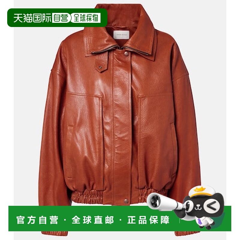 潮奢 magda butrym 女士 皮革宽身束腰夹克