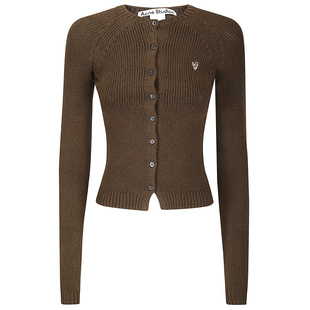 AW2025 香港直邮ACNE A60592ADT 女士针织衫 棕色 STUDIOS