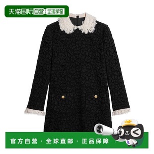 黑色 CELINE AW2023 2R10K267V38NO 花卉凸纹连衣裙 女士半身裙