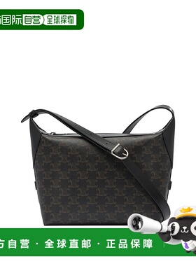 CELINE 男士斜挎包 122332GUK38SI AW2025 黑色 帆布和小牛皮斜挎