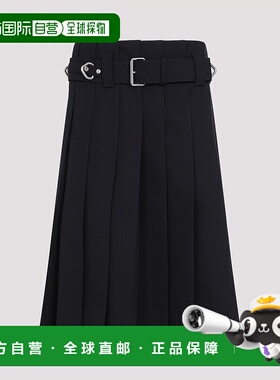 PRADA 女士半身裙 P184YHSOOO108NF0008 SS2025 蓝色长裙百褶裙