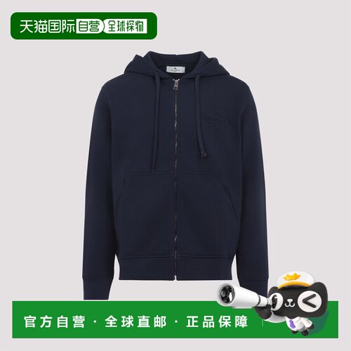 ETRO 男士卫衣 MRMB0004AJ292B0065 AW2025 蓝色 ZIPPED HOODIE S