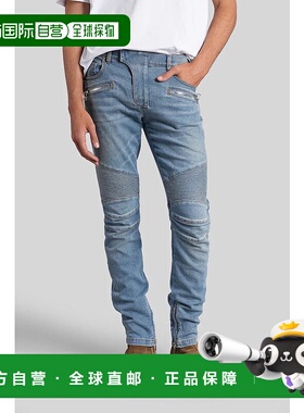 BALMAIN 男士牛仔裤 428181FH1MG115DF81 AW2025 蓝色直筒裤