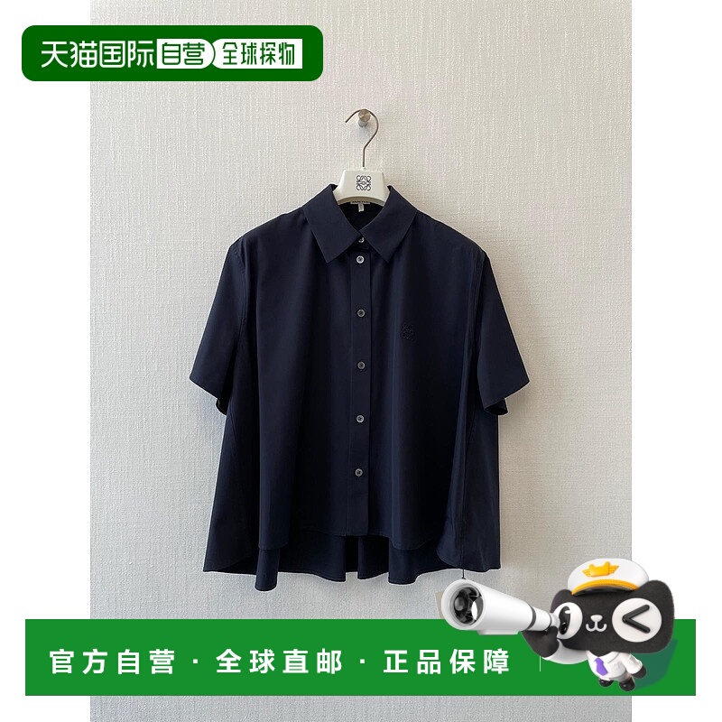 1h可退 LOEWE 女士POLO衫 S359Y05XEW5110 AW2025 黑色 短袖衬衫