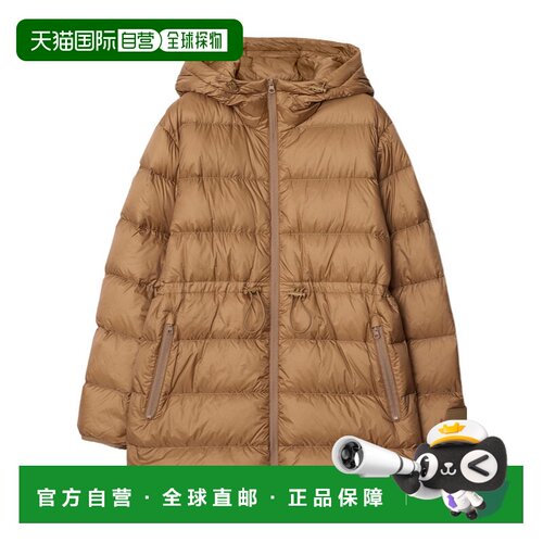 1h可退 burberry 女士 羽绒服博柏利连帽鹅绒外套