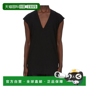 背心 RU02E1230JR09 恤短袖 OWENS V领T 男士 黑色 RICK AW2025