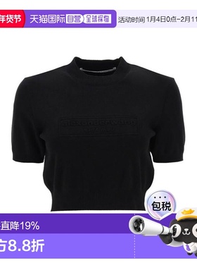 ALEXANDER WANG 女士T恤 1KC3231037001 CO 黑色 圆领短袖针织衫