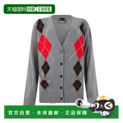 PINKO 女士针织衫 107291A3IEIL1 AW2026 灰色 Cardigan in wool