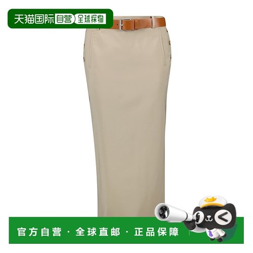 1h可退 MOSCHINO 女士半身裙 V0104051720 SS2025 米白色 腰带环