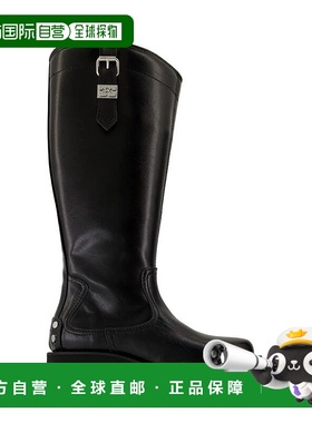 GANNI 女士靴子 S3022 AW2025 黑色 GANNI Studs 长筒靴 Boots