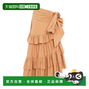 驼色 CHLOÉ SS2026 CH26UJU5314426U 荷叶边半身裙 女士半身裙