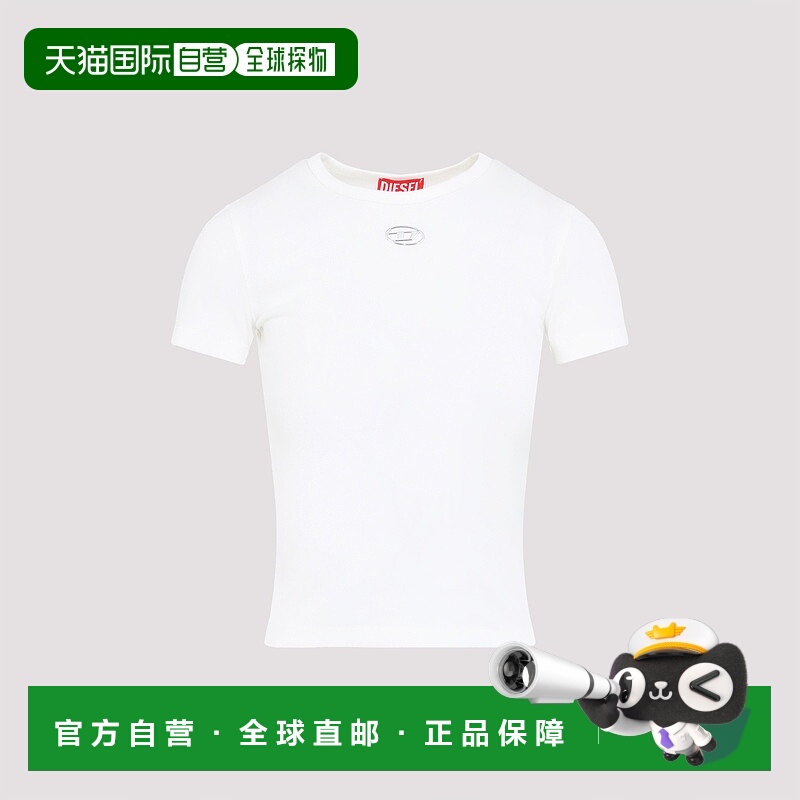 1h可退 DIESEL 女士T恤 A199100JMBA141 SS2026 白色 T-ELE-LONG-