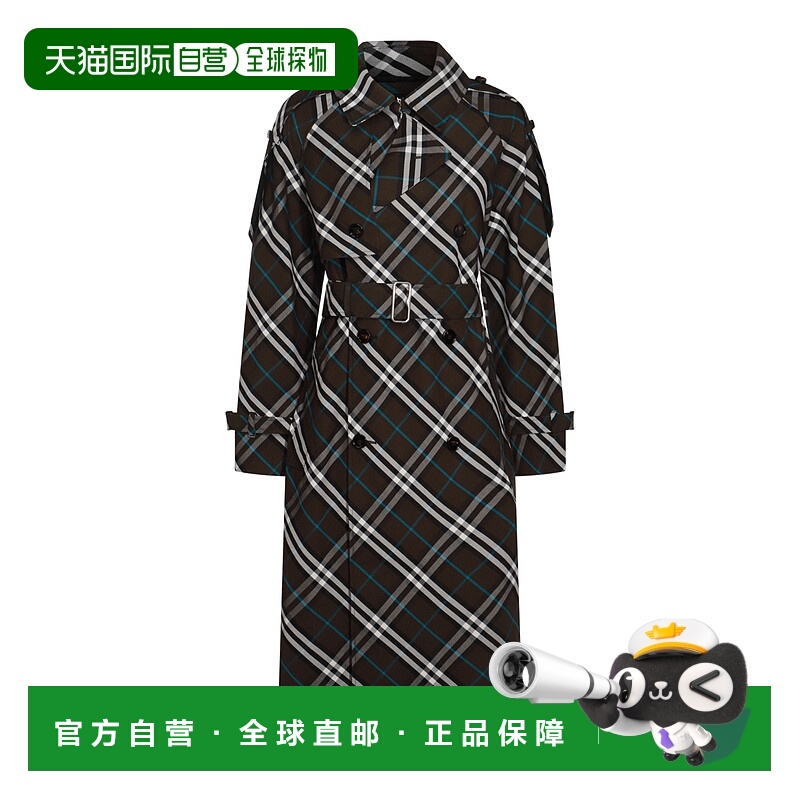 1h可退 BURBERRY 女士外套 8095300C1213 AW2024 绿色博柏利风衣