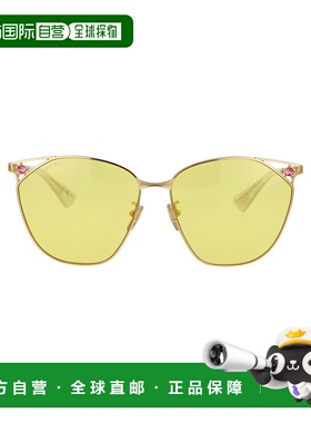 GUCCI 女士眼镜 GG1375SA002 AW2025 黄色古驰太阳镜