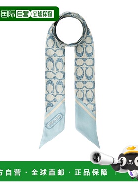COACH 女士围巾 C2783LBL SS2025 蓝色 COACH women's scarf蔻驰