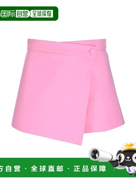 MSGM 女士粉红色短裙 纯色半裙式迷你短裤新款半身裙