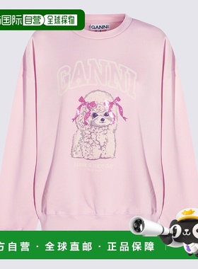 GANNI 女士卫衣 A1060026868 SS2026 粉红色 Front print sweatsh