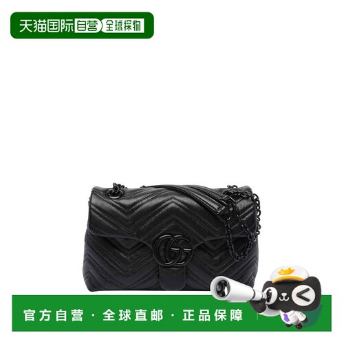 GUCCI 女士手提包 855371AAFS11000 SS2026 黑色 GG Marmont 小号
