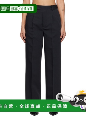 1h可退 潮奢 RÓhe 女士 黑色 Relaxed Single Pleated 长裤 61330