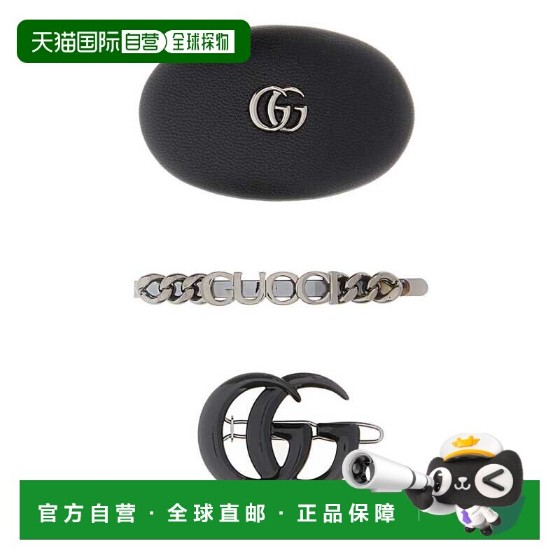 GUCCI 女士帽子 8550603HBH51081 SS2026 黑色 Black leather and