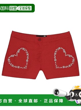 1h可退 MOSCHINO 女士短裤 WO06201S2549O98 AW2024 红色 徽标细