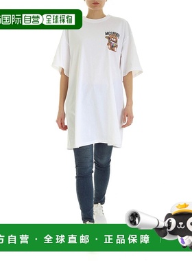 1h可退 MOSCHINO 女士T恤 044504401001 SS2020 白色 Teddy Bear