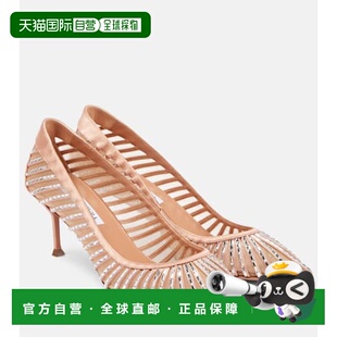 1h可退 潮奢 AQUAZZURA 女士 Passions 65 水晶绸缎浅口鞋