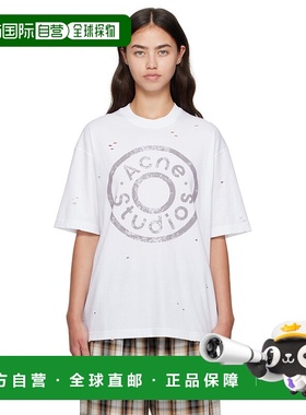 1h可退 潮奢 Acne Studios 艾克妮 女士 白色徽标 T 恤 CL0294