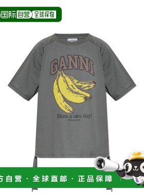 GANNI 女士T恤 A105004711039490 SS2026 灰色 T-shirt with draw