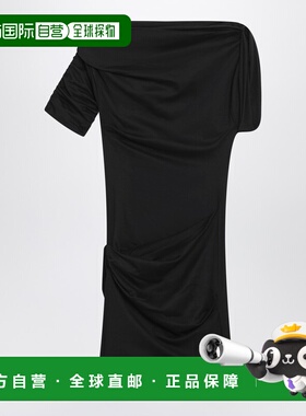 1h可退 潮奢 Jacquemus 女士 Drapeado 黑色迷你连衣裙 DRW00143A