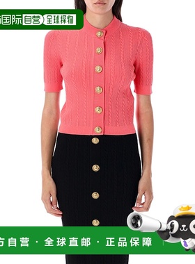 BALMAIN 女士针织毛衣 FF1KL230KI504PG AW2025粉红色针织衫开衫