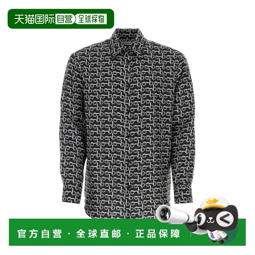 BURBERRY 男士衬衫 8087852B9593 AW2024 黑色博柏利