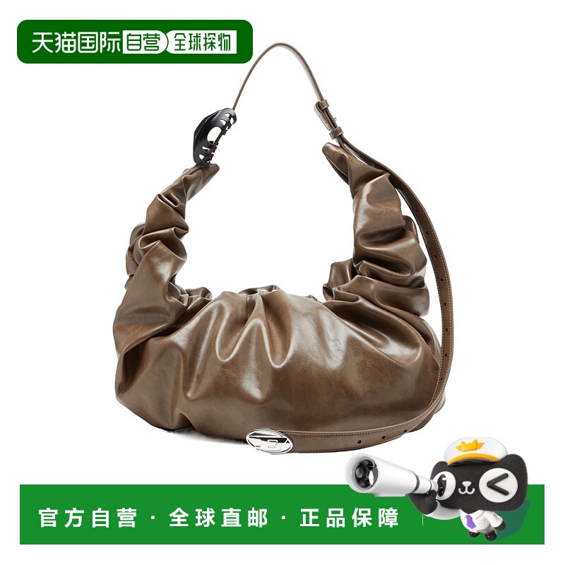 1h可退 DIESEL 女士斜挎包 X10478P8657T8029 SS2026 绿色 Grab-D