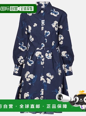 1h可退 潮奢 Erdem 女士 棉质衬衫式连衣裙 blue蓝色 舒适时尚