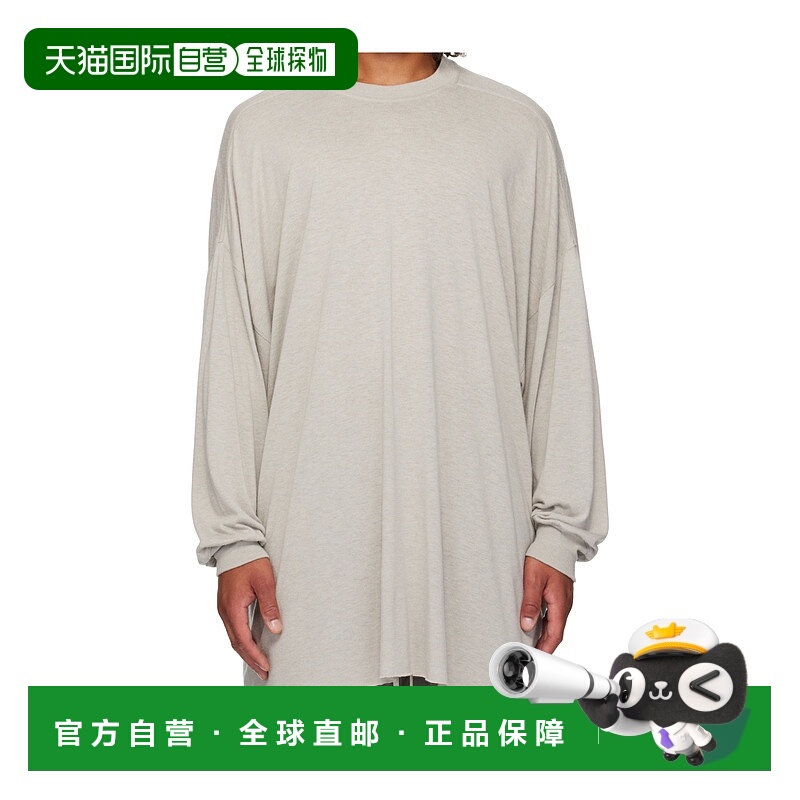 1h可退 RICK OWENS 男士T恤 RU02E1276JR08 AW2025 白色 圆领长袖