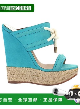 DSQUARED2 女士休闲鞋 S13Q502V09735 AW2021 绿色 系带坡跟鞋