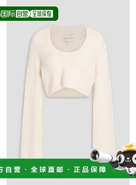 1h可退 潮奢 LOULOU STUDIO 女士 Chante 短款罗纹羊绒毛衣 CHANT