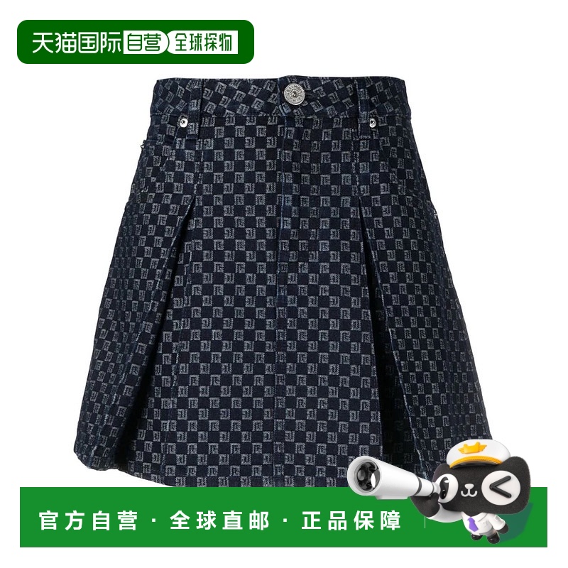 1小时内可退 BALMAIN 女士半身裙 BF0LB902DD80SHZBLEUJEAN-0 AW2
