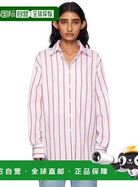 1h可退 潮奢 The Frankie Shop 女士 白色 & 红色 Lui Striped Co