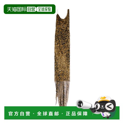CELINE 女士半身裙 2R34M962W18FV AW2024 棕色 长款垂褶连衣裙